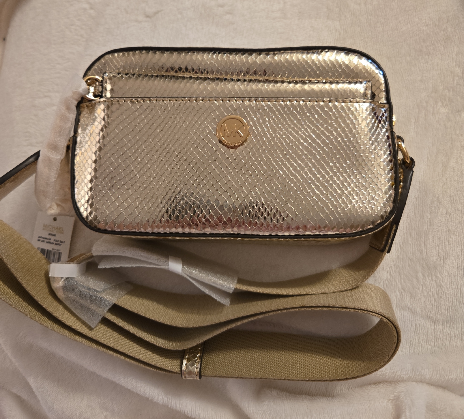 Michael Kors Gold Crossbody Camera Bag
